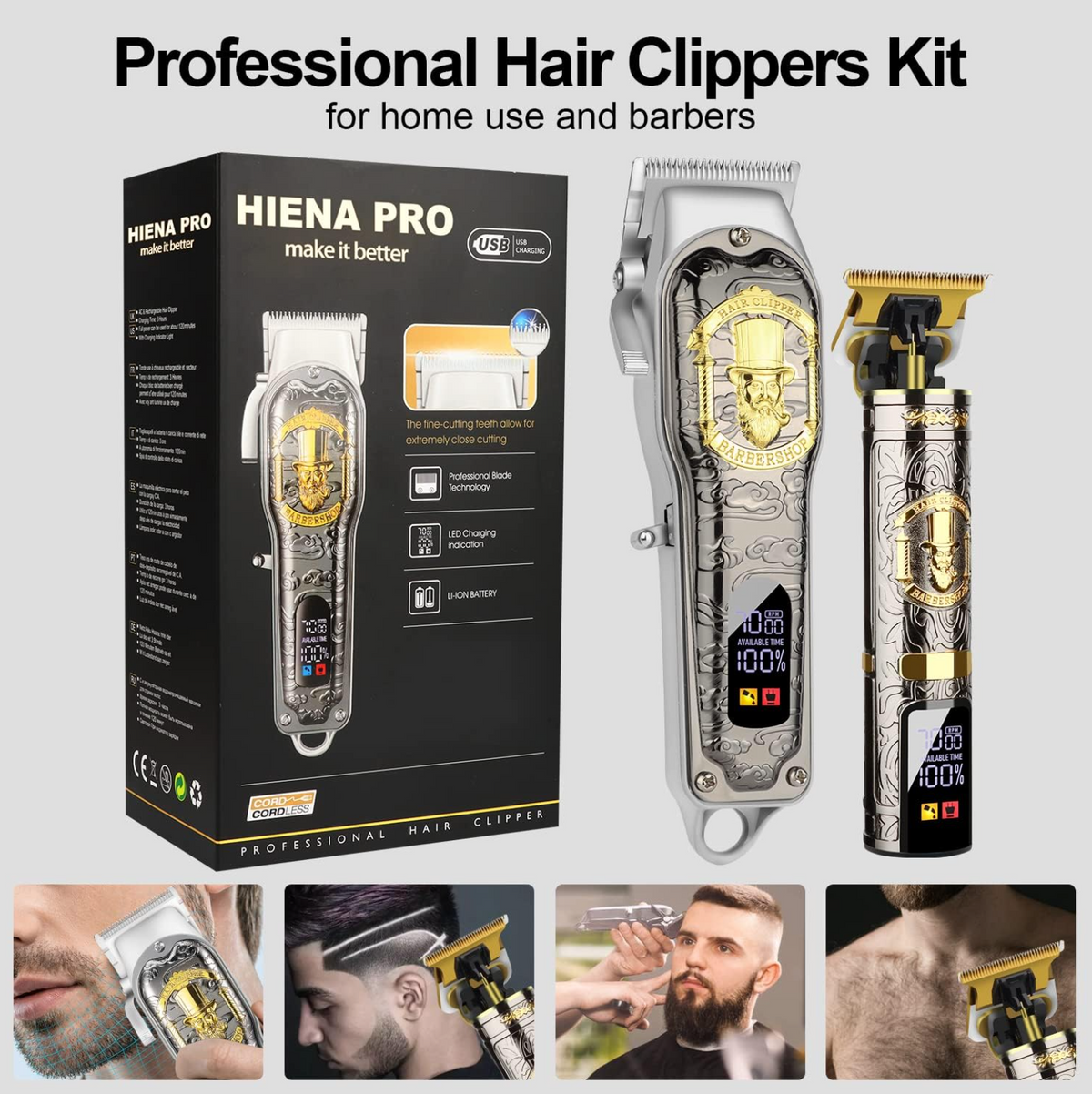 T-Blade Professional Hair Clipper Set with LED Display